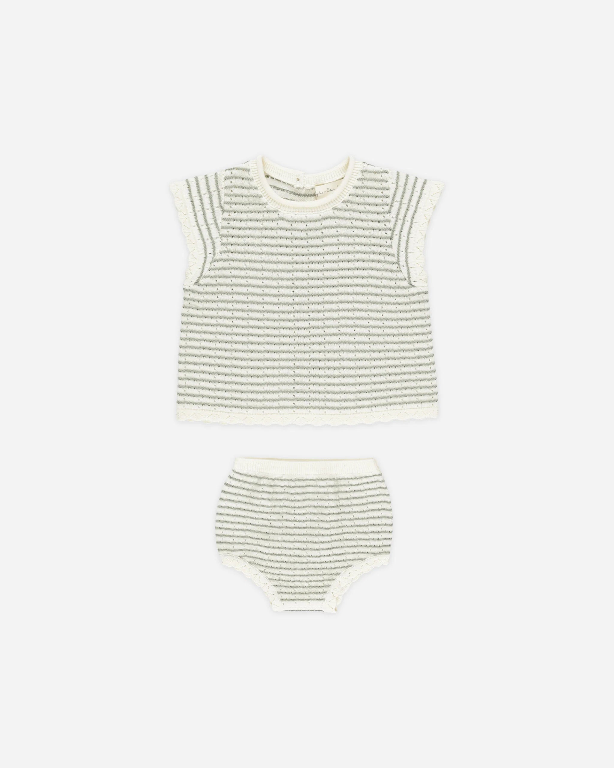 Scallop Knit Baby Set