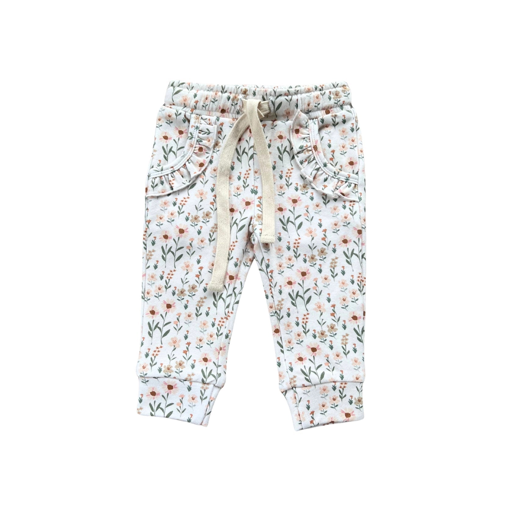 Girl’s Ruffle Joggers-Daisy Field