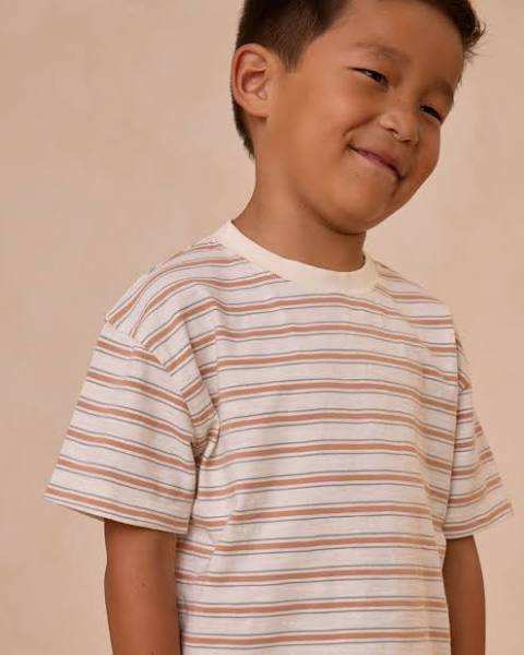 Relaxed Tee Grapefruit Stripe