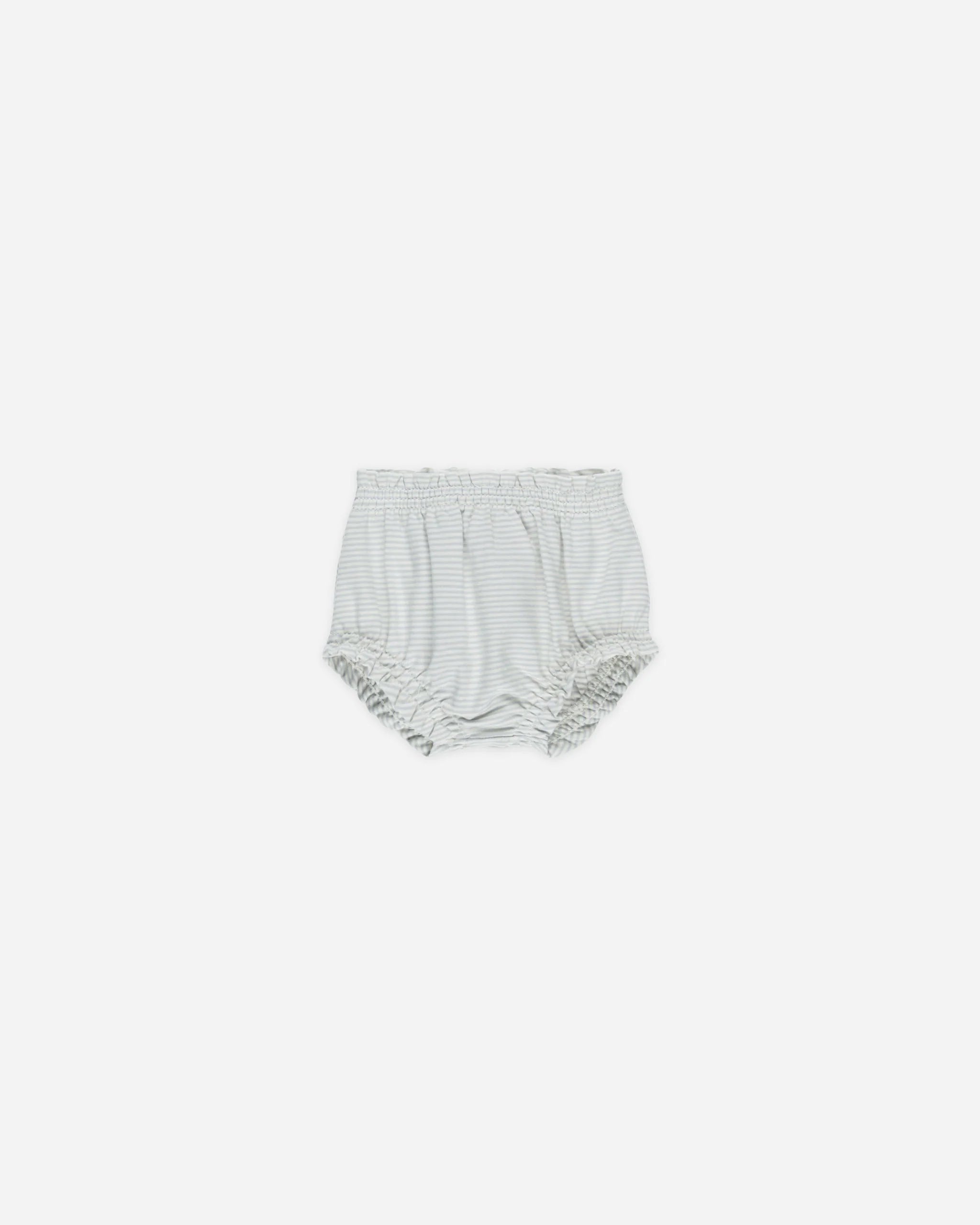 Gathered Bloomer - Sky Micro Stripe