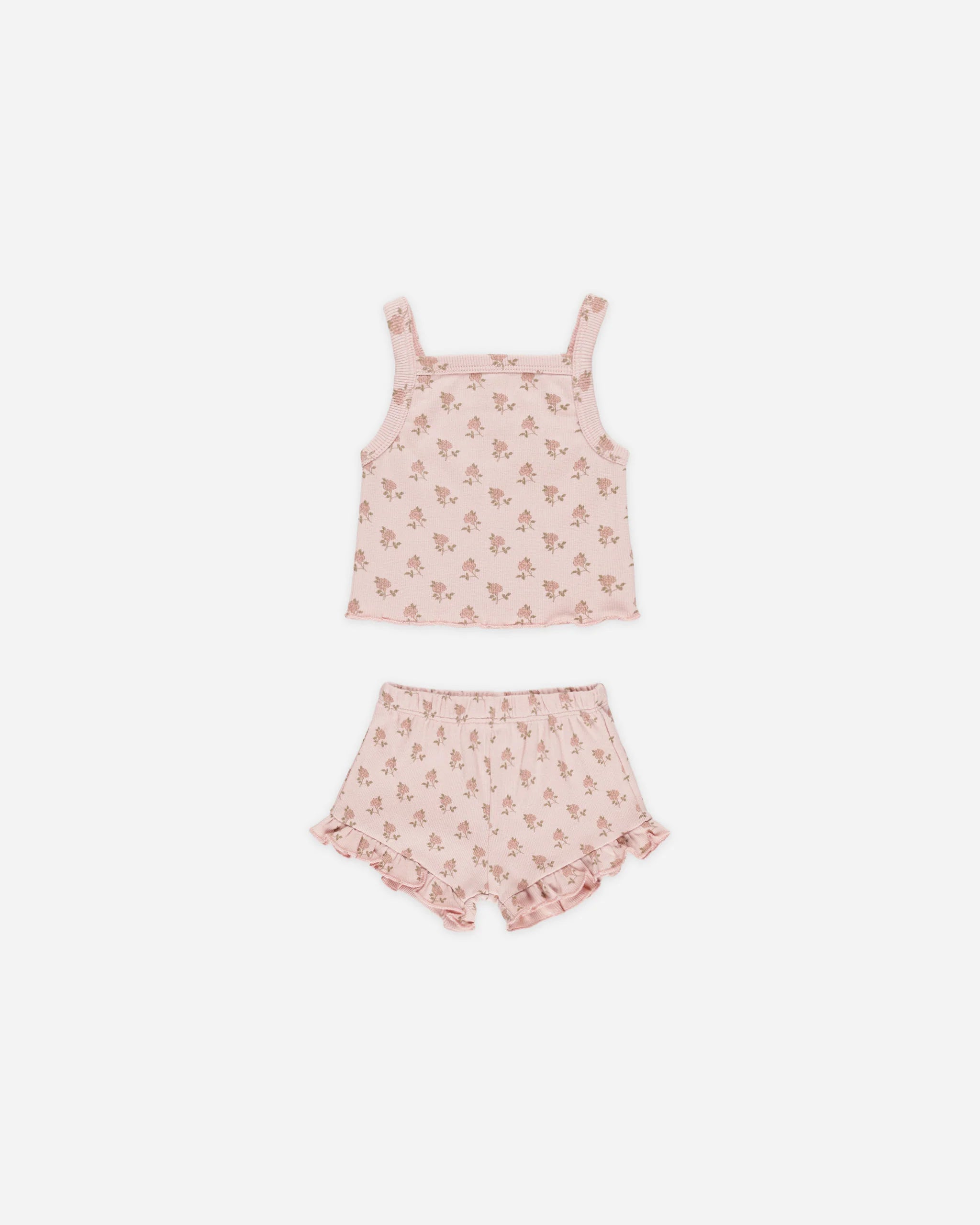 Evie Tank + Shortie Set - Roses