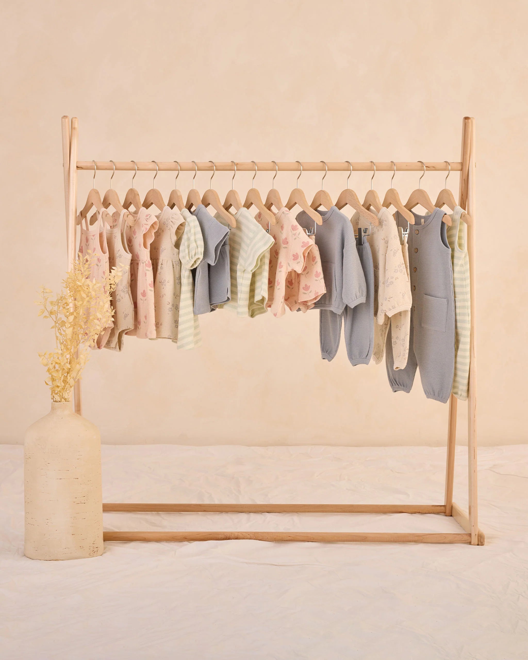 Waffle Tee + Short Set - Blue