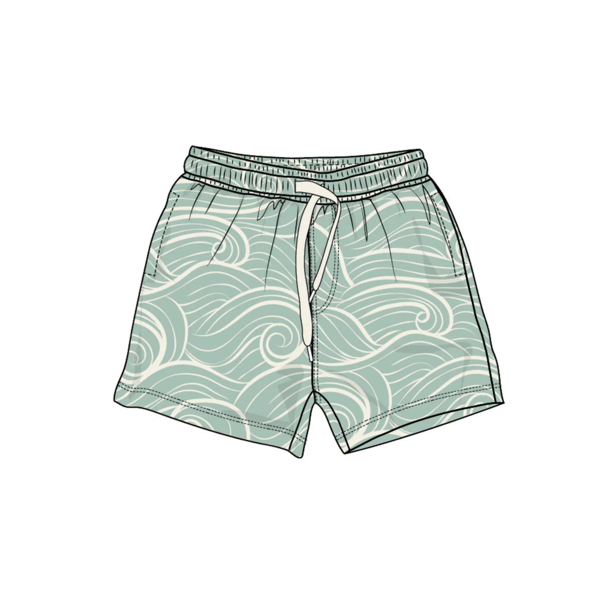 Boy’s Swim Shorts - Beach Wave