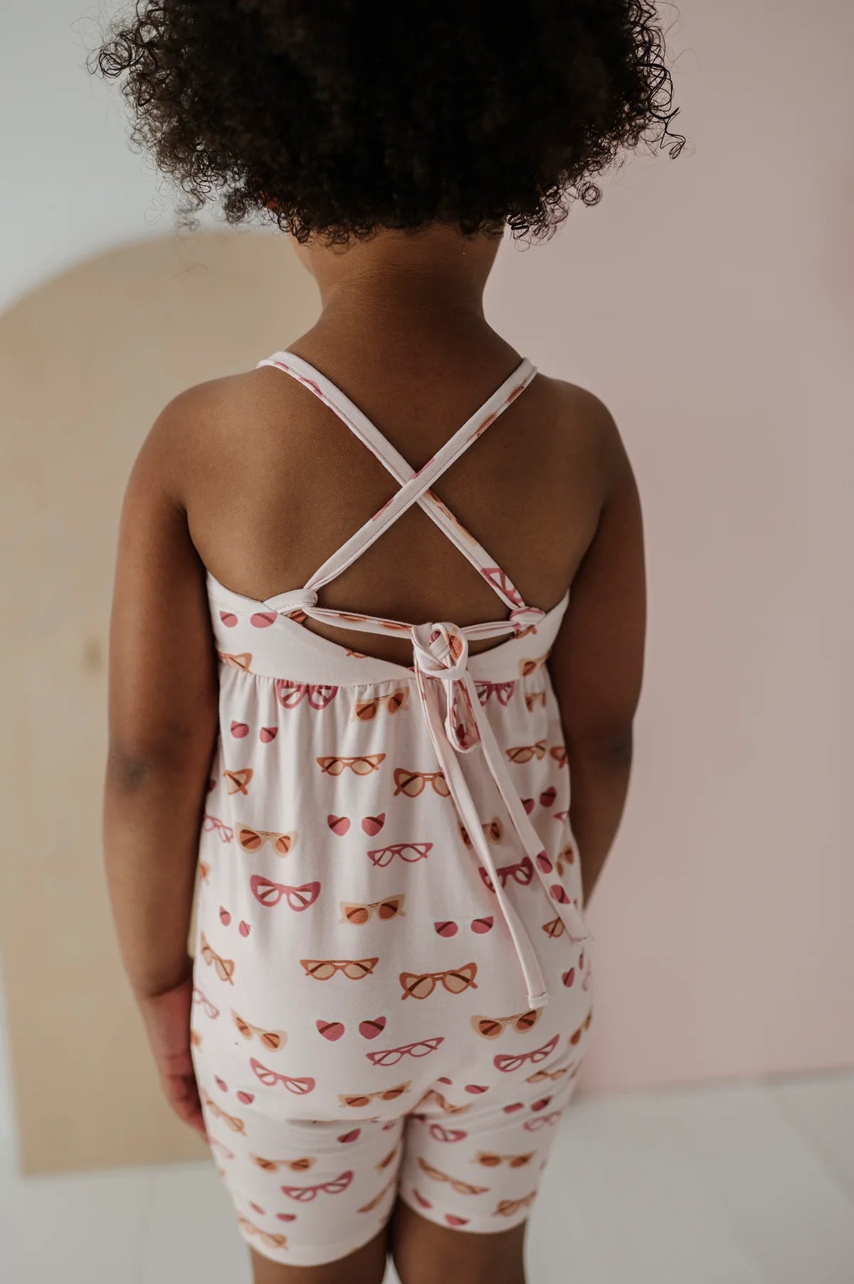 Girl's Tie-Back Romper - Retro Shades