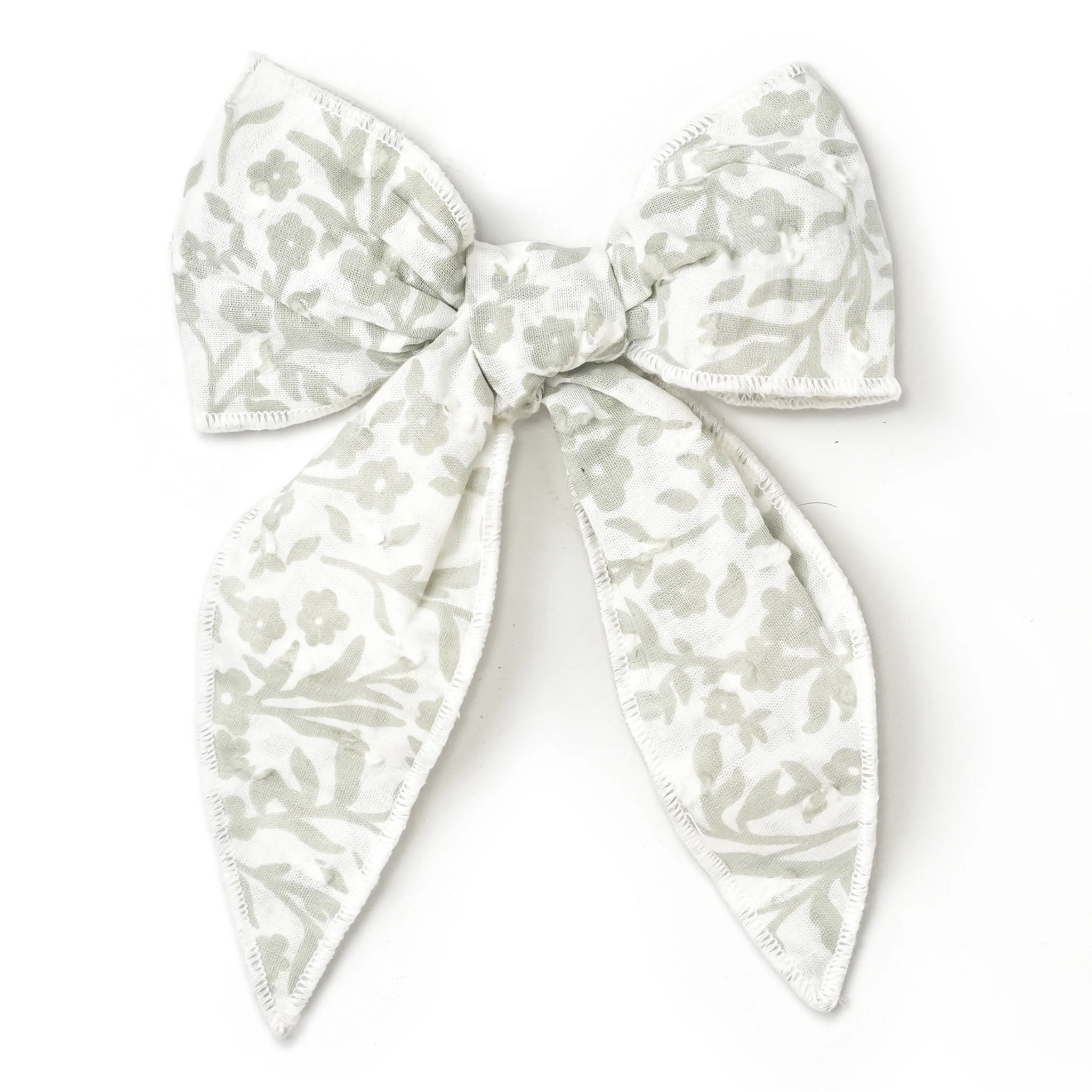 Hair Bow - Sage Floral