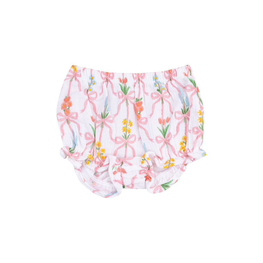 Scallop Open-Back Top & Bloomer - Ribbon Bouquets