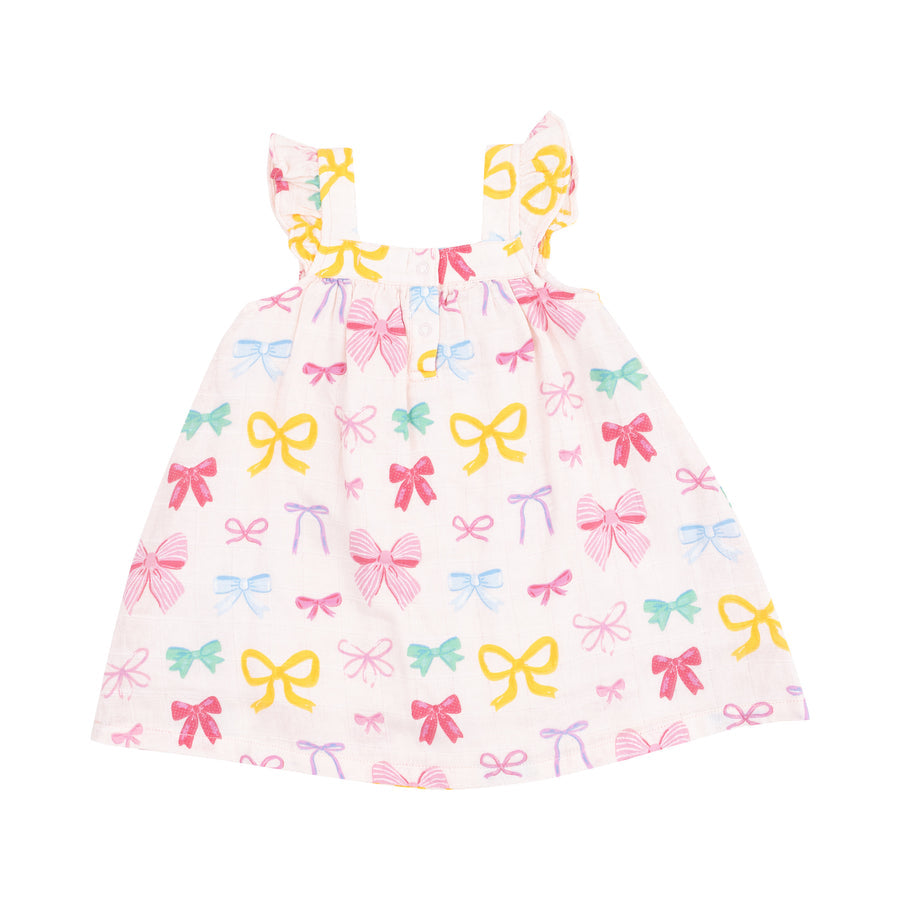 Sundress & Diaper Cover - Colorful Bows