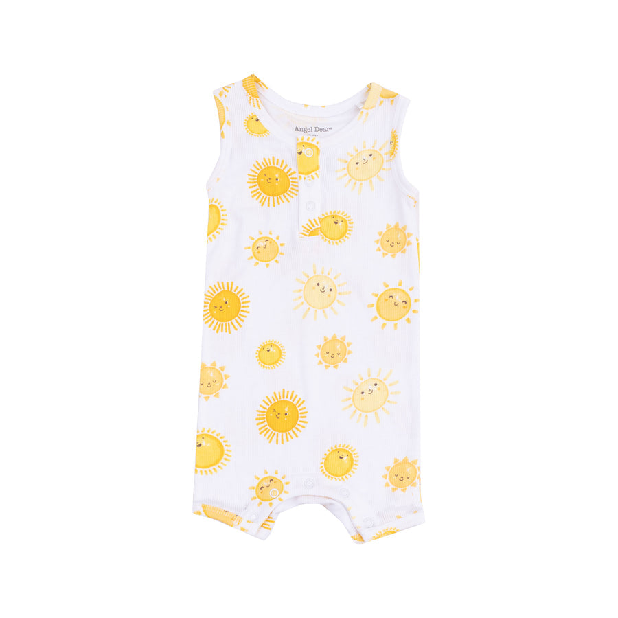 SLEEVELESS SHORTIE ROMPER - HAPPY SUNS