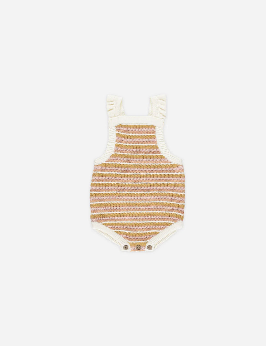 Crochet Romper || Pink Stripe