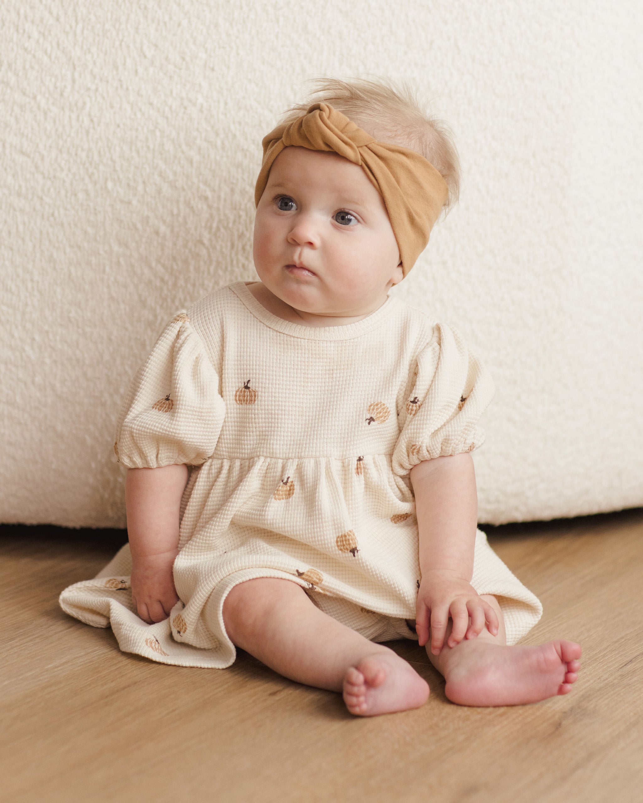 Waffle Babydoll Dress - Pumpkins