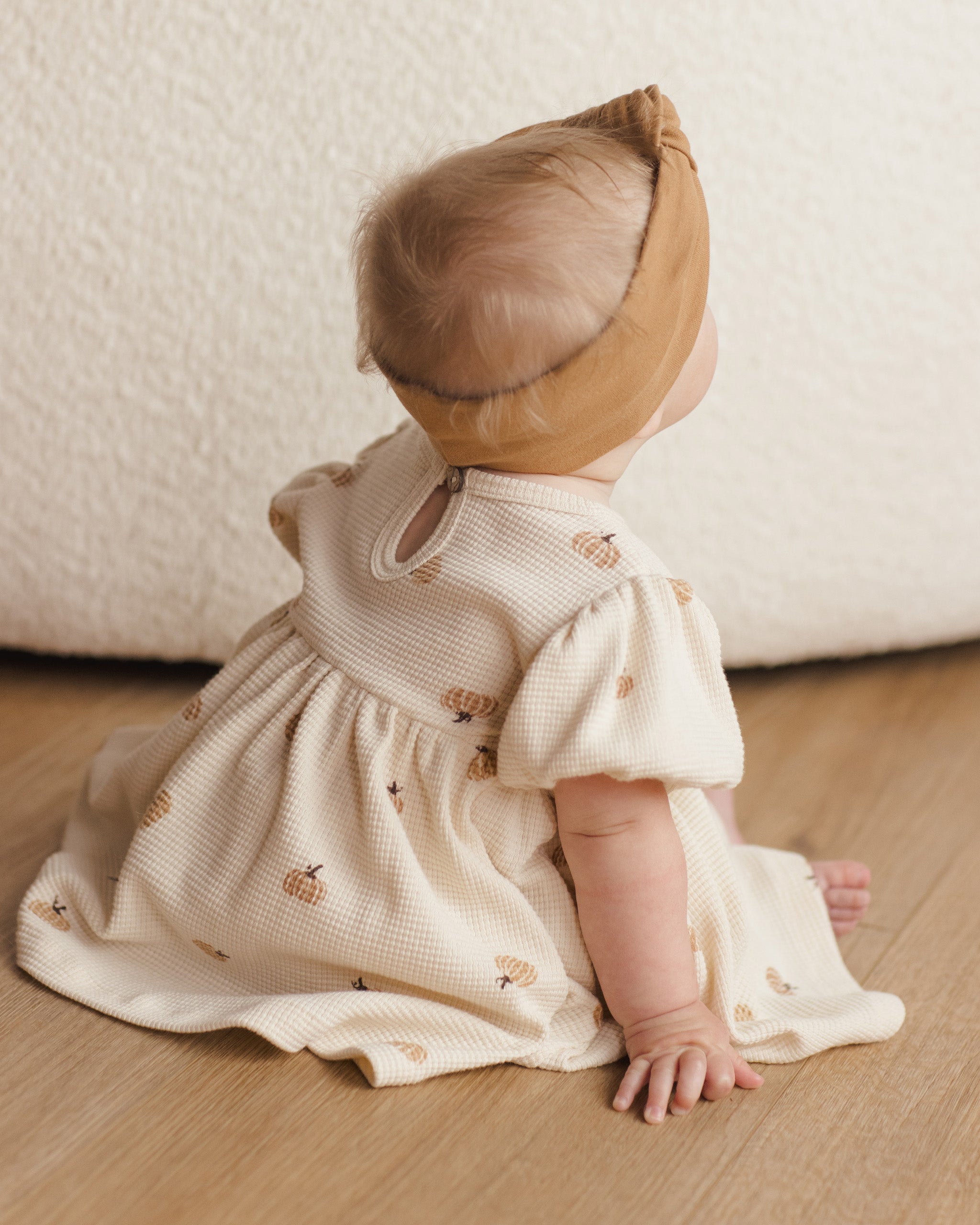 Waffle Babydoll Dress - Pumpkins