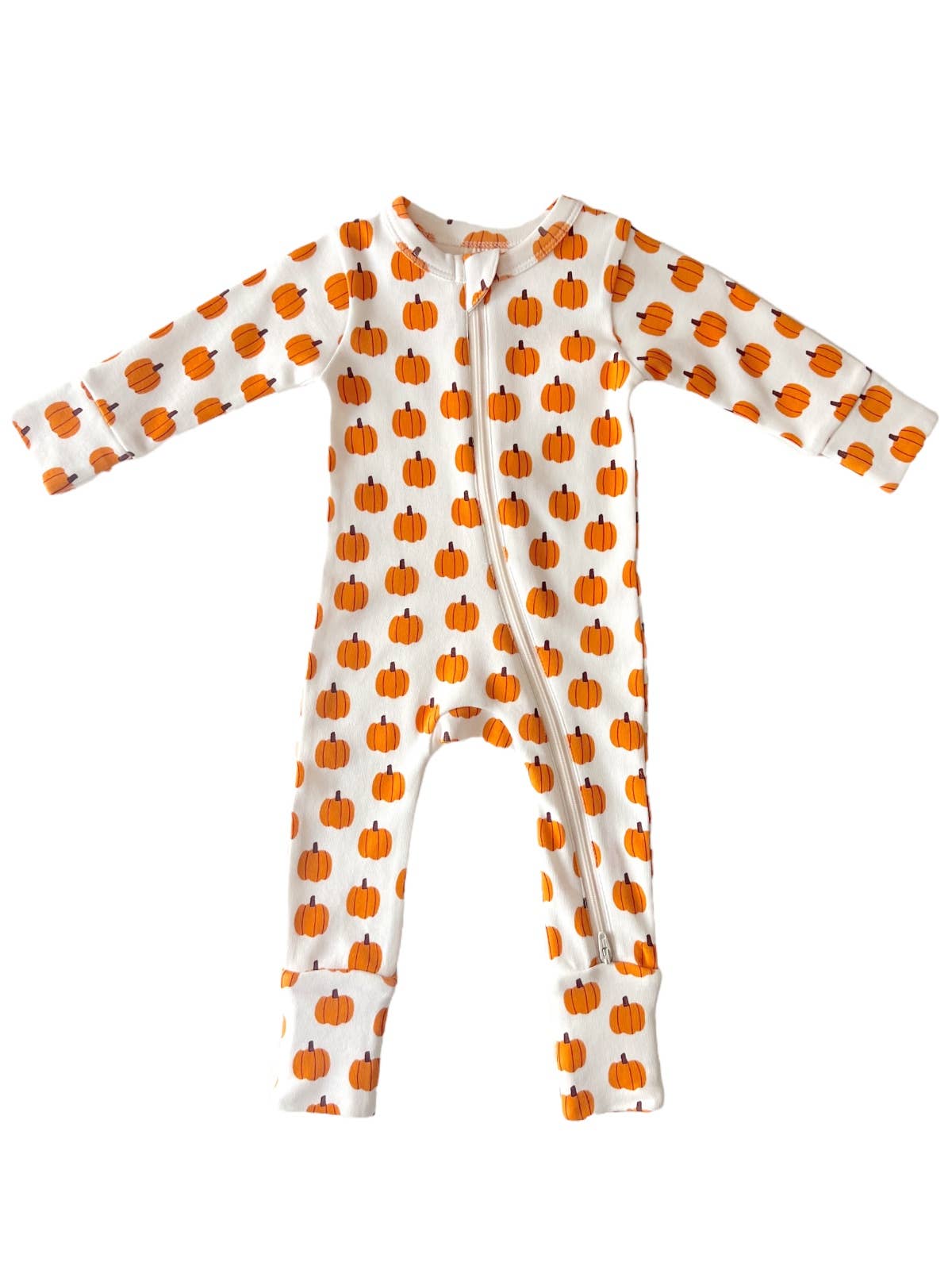 Pumpkin / Organic 2-Way Zip Romper