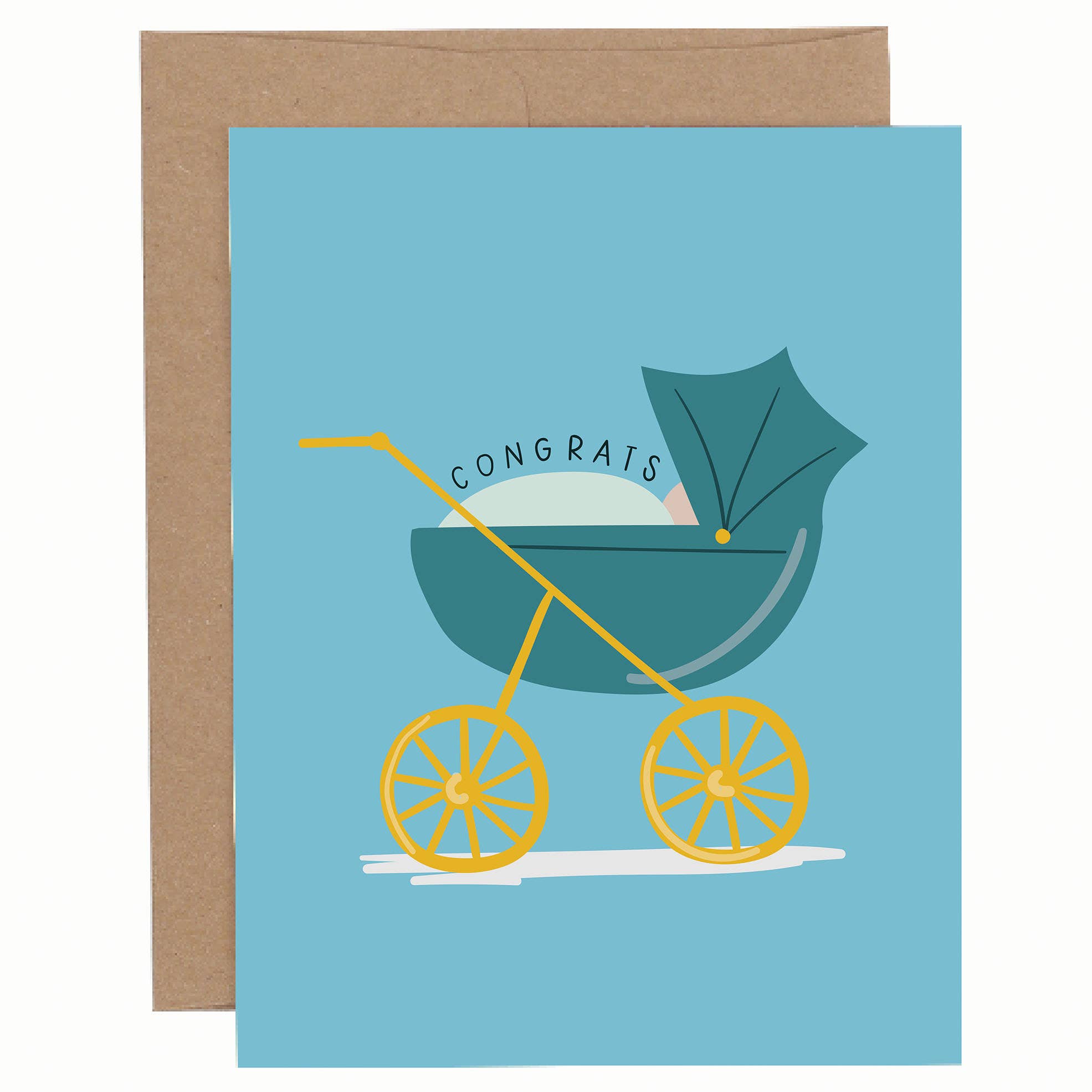 Baby Carriage Greeting Card