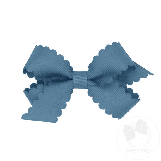 Mini Scallop Edge Grosgrain Bow