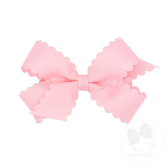 Mini Scallop Edge Grosgrain Bow