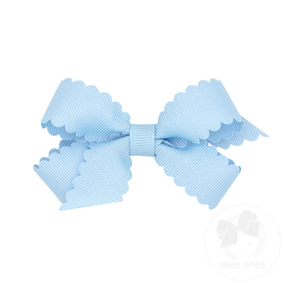 Mini Scallop Edge Grosgrain Bow