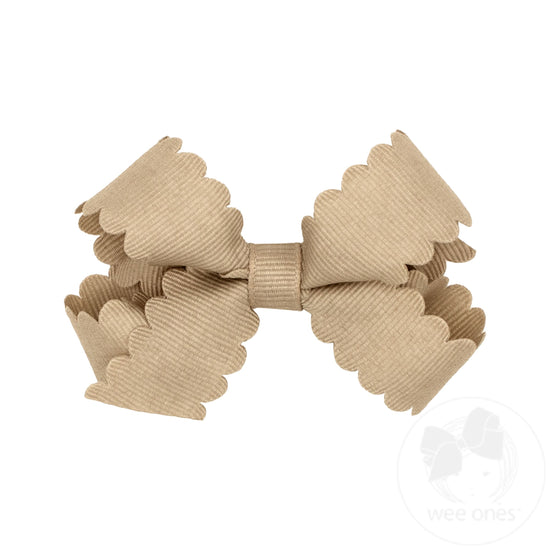 Mini Scallop Edge Grosgrain Bow