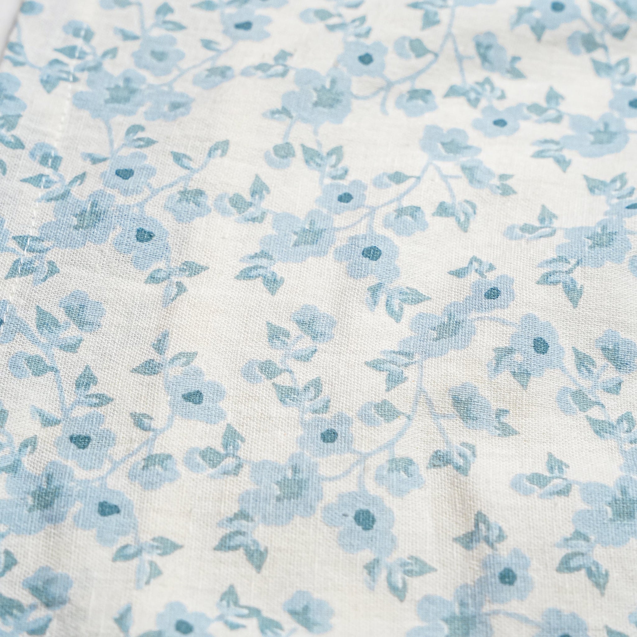 Organic Hair Bow Clip - Blue Vines