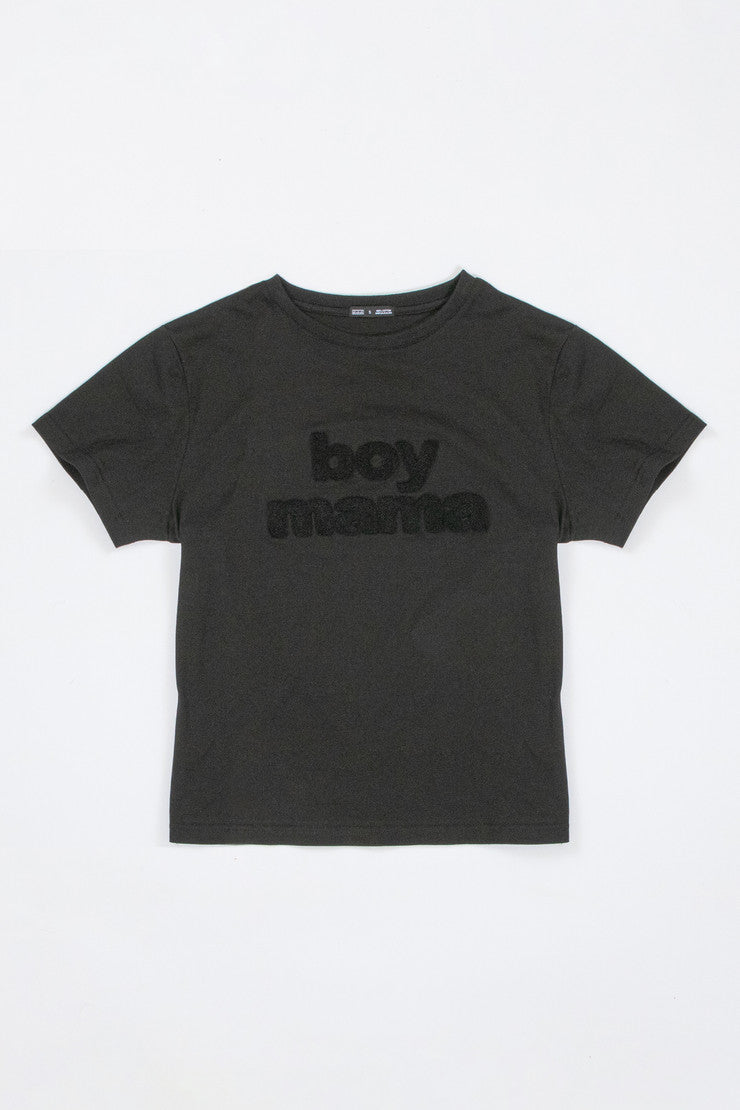 Chenille Boy Mama Cotton T-Shirt