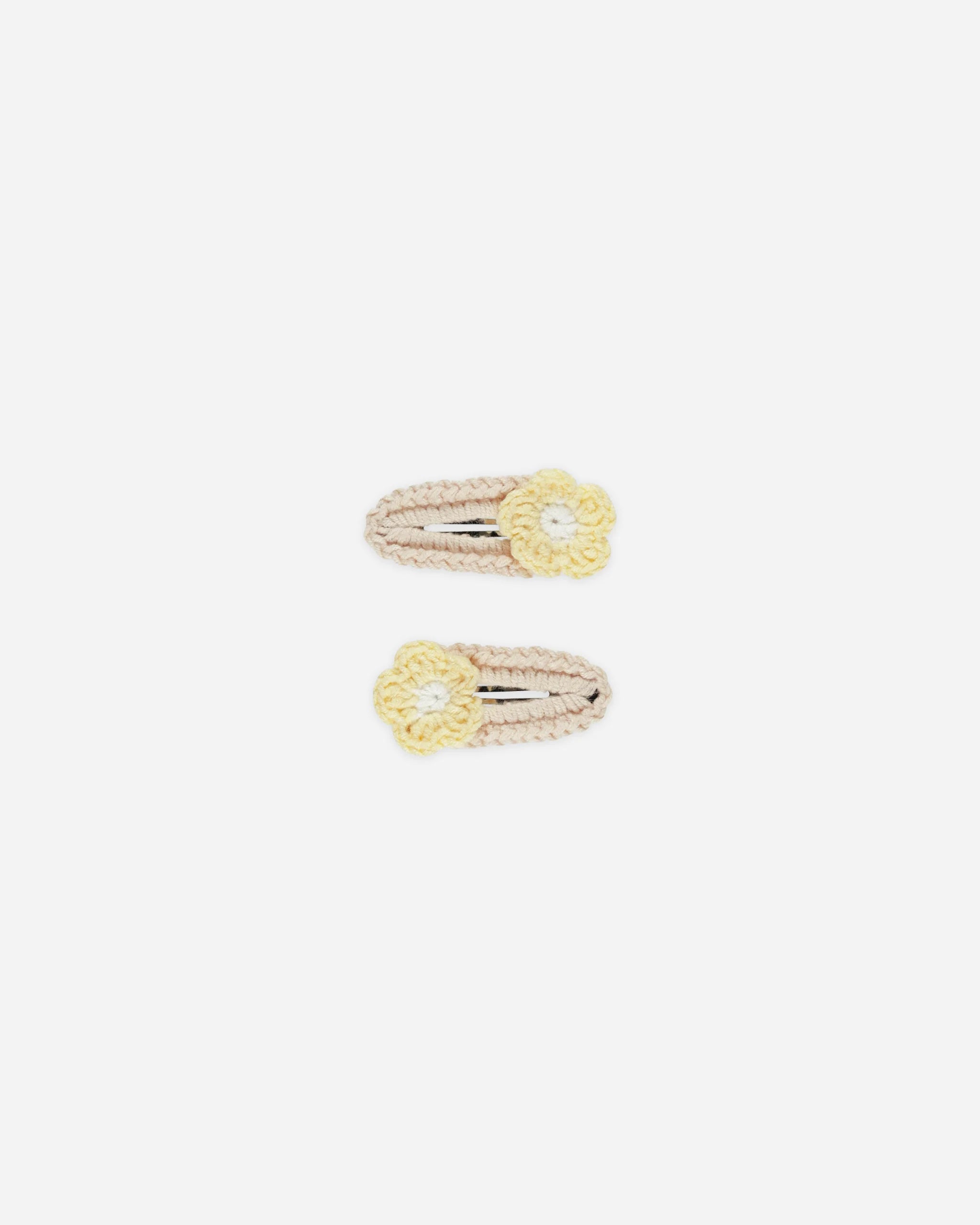 Crochet Clips Yellow Daisy