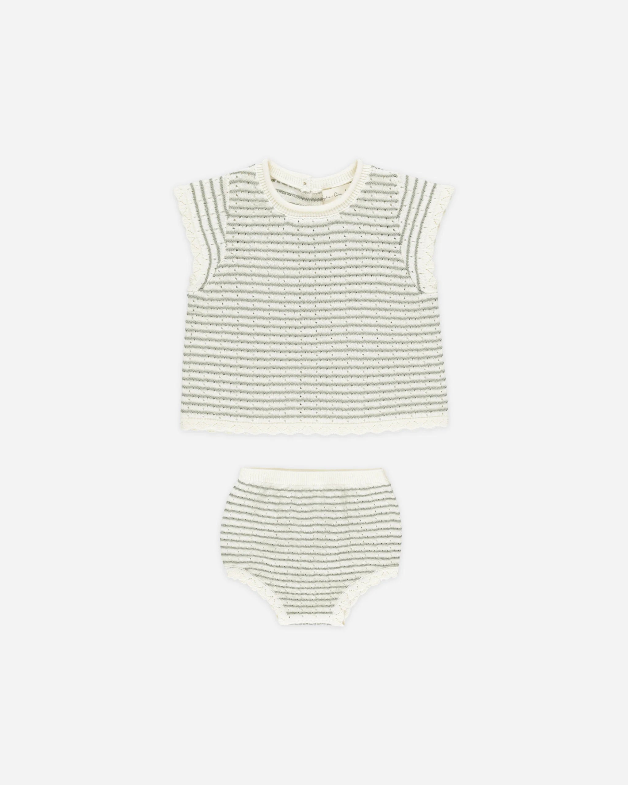 Scallop Knit Baby Set