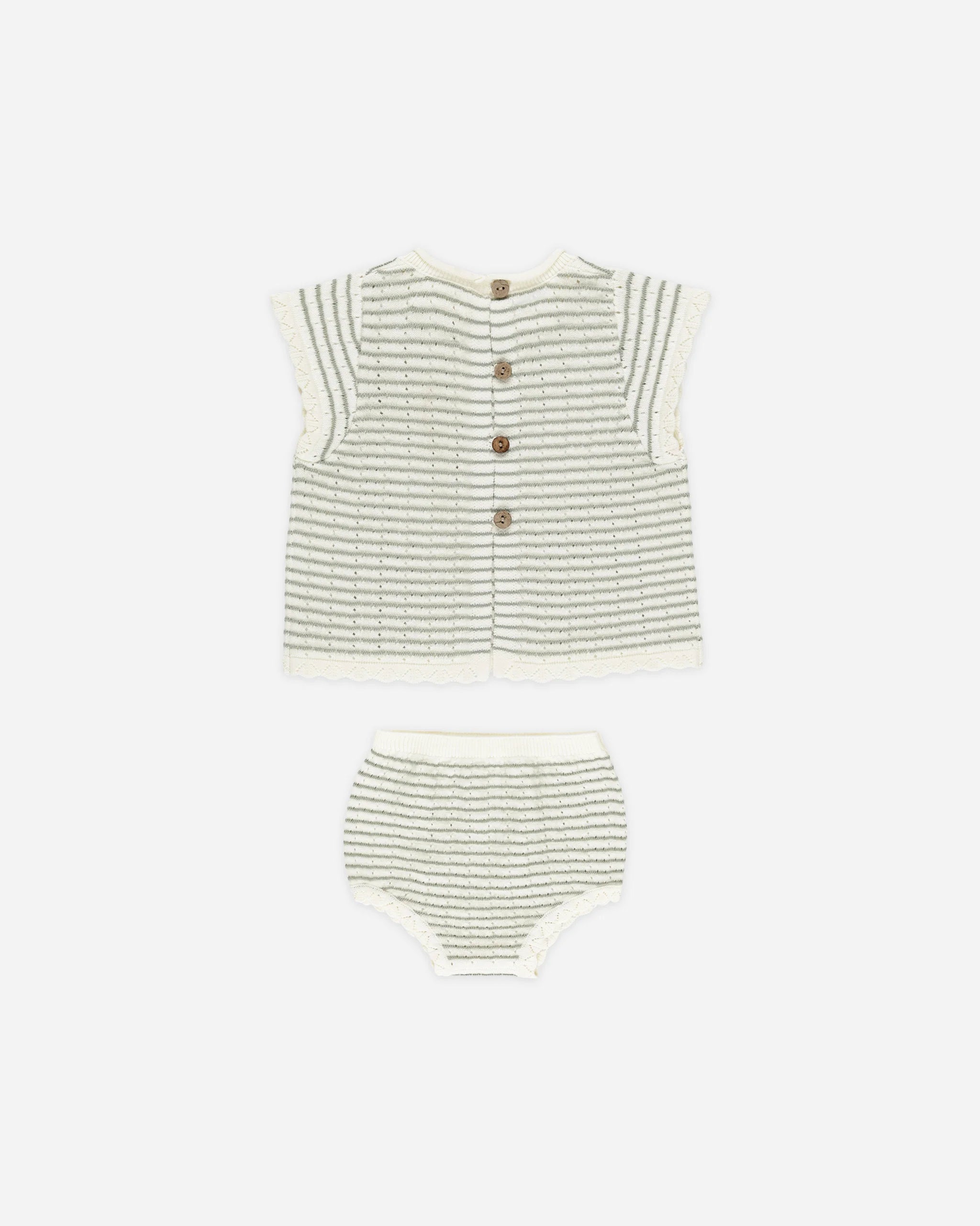 Scallop Knit Baby Set