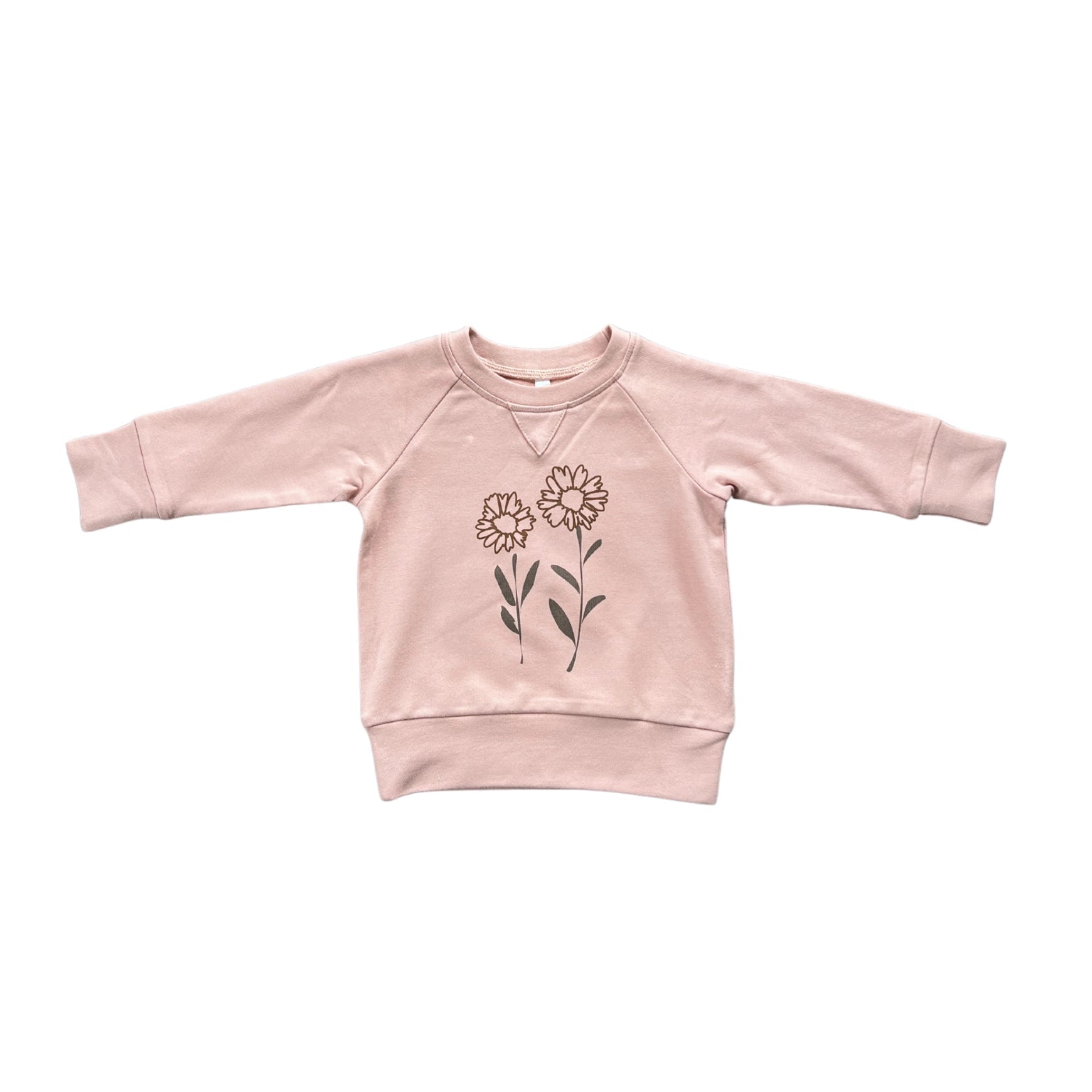 Raglan Sweatshirt / Hand Drawn Daisy