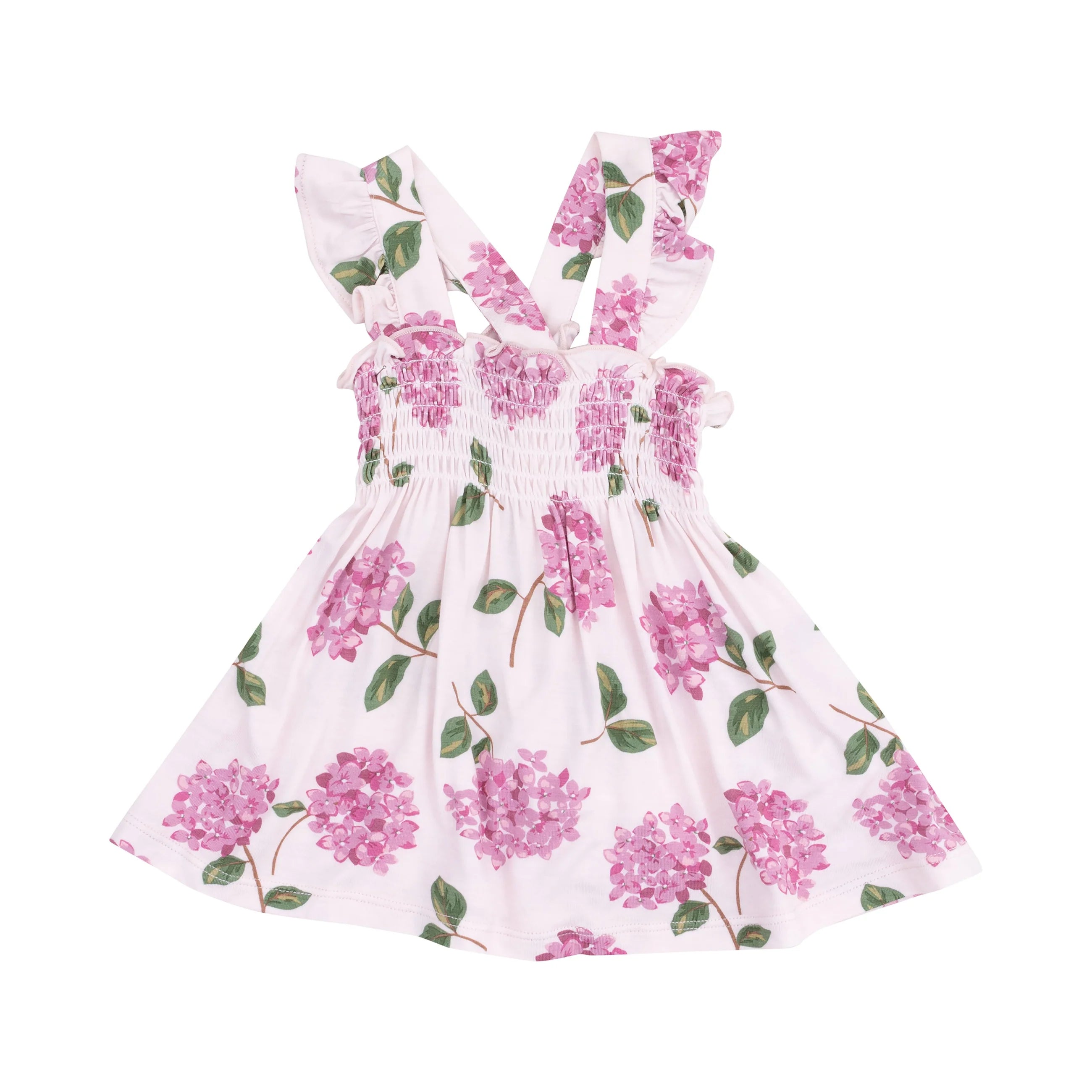 HYDRANGEAS RUFFLE STRAP SMOCKED TOP AND DIAPER COVER