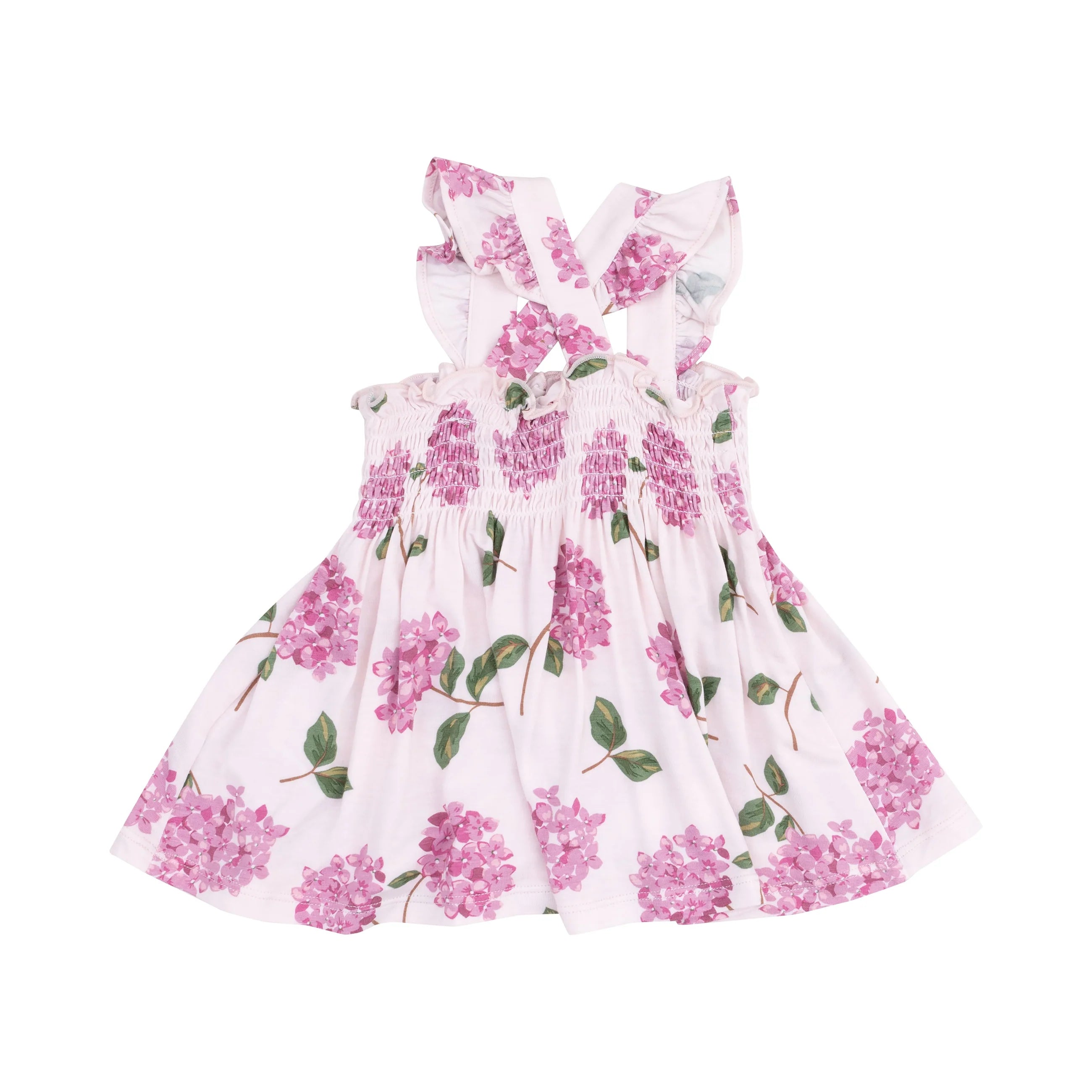 HYDRANGEAS RUFFLE STRAP SMOCKED TOP AND DIAPER COVER