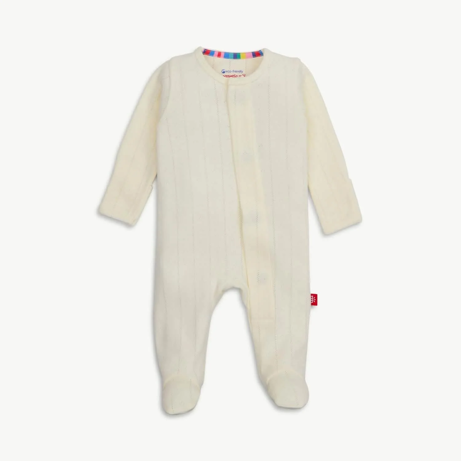 Love Lines Tofu Pointelle Magnetic Footie