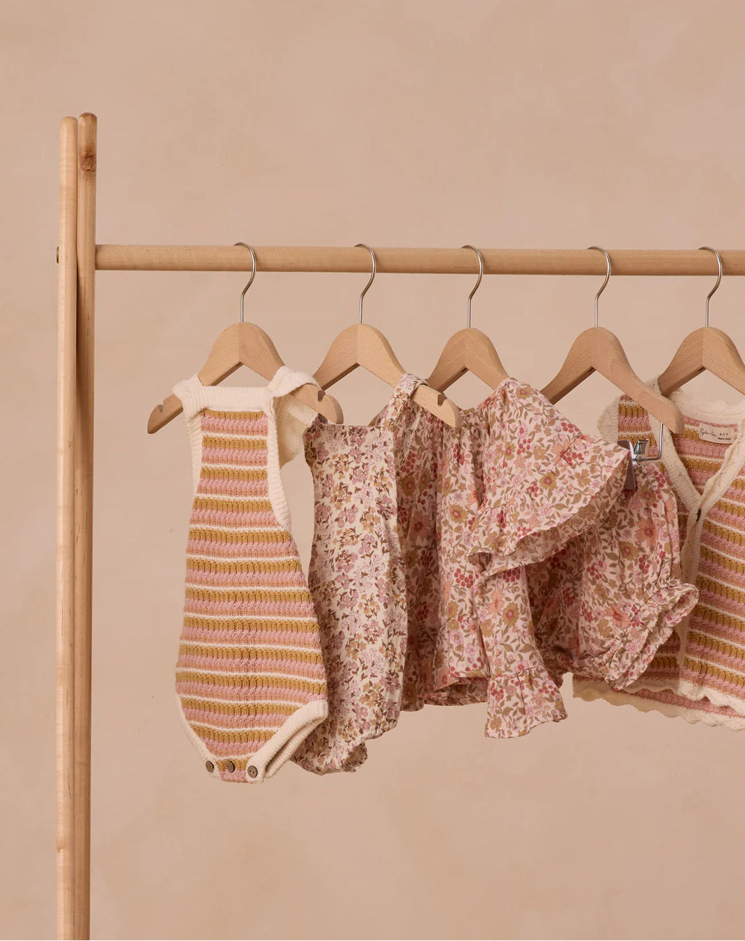 Crochet Romper || Pink Stripe