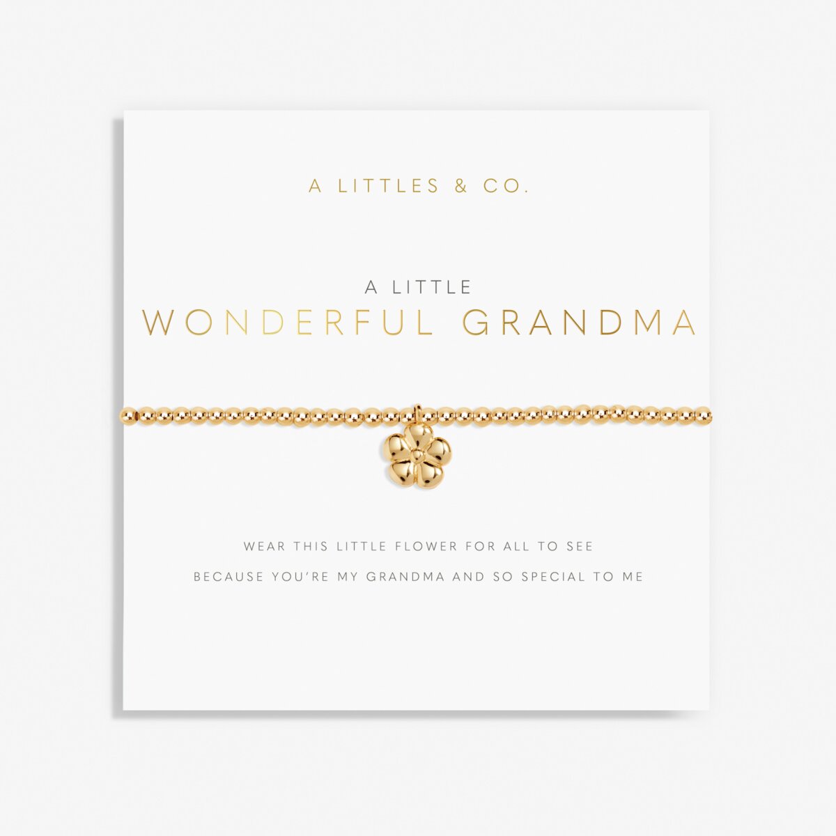 Gold A Little 'Wonderful Grandma' Bracelet