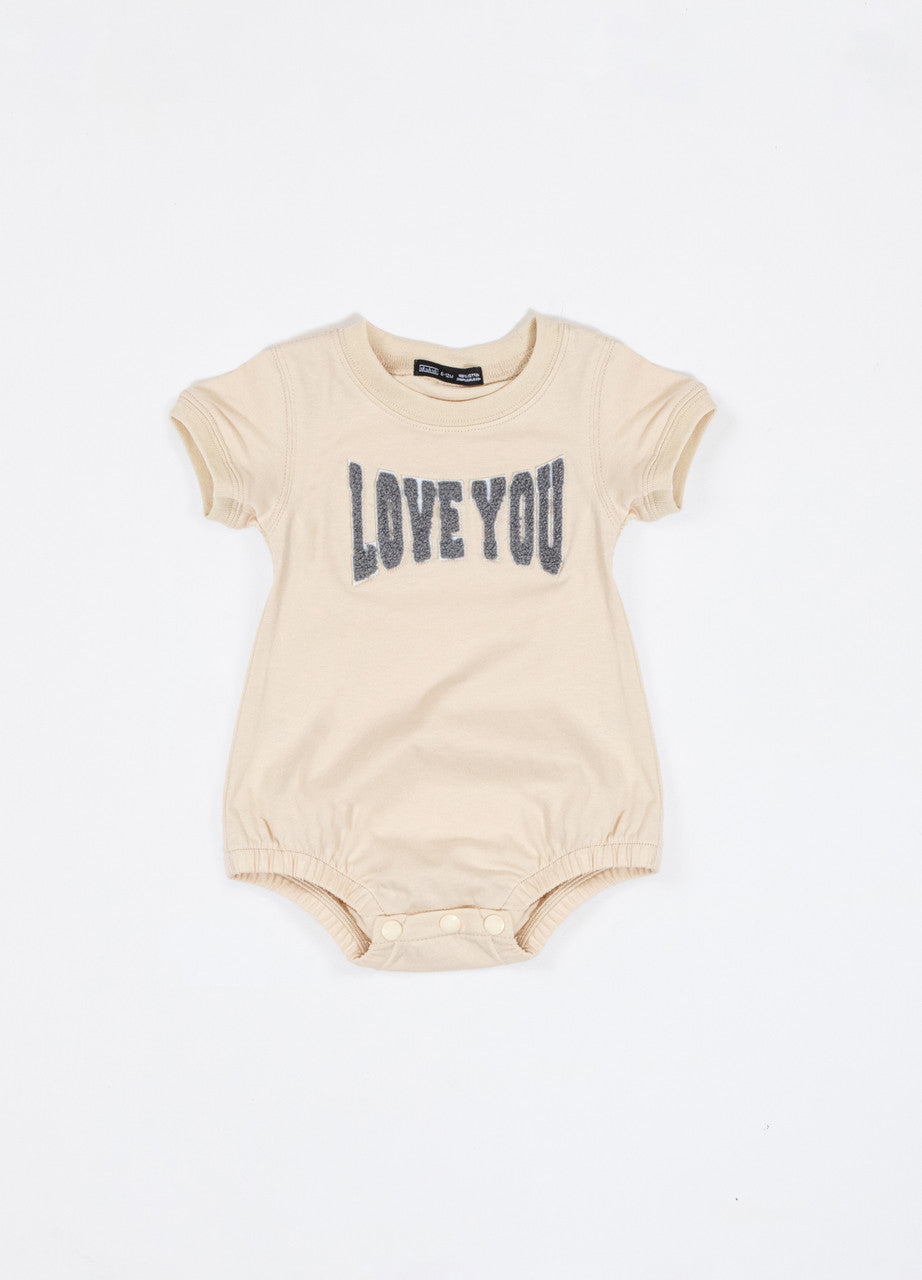 Chenille Love You Cotton Tee Baby Onesie