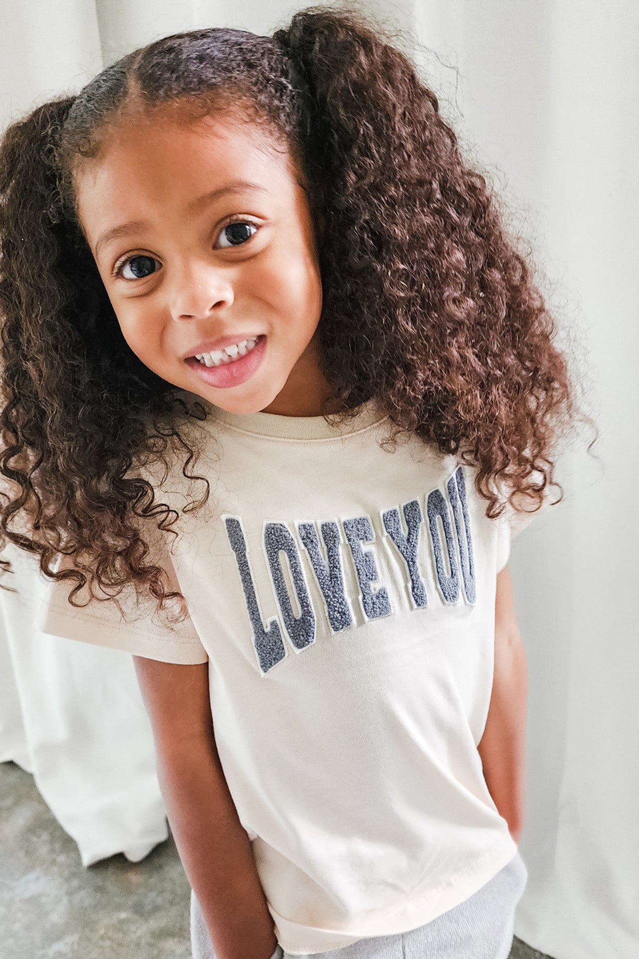 Chenille Love You Cotton Tee Kids