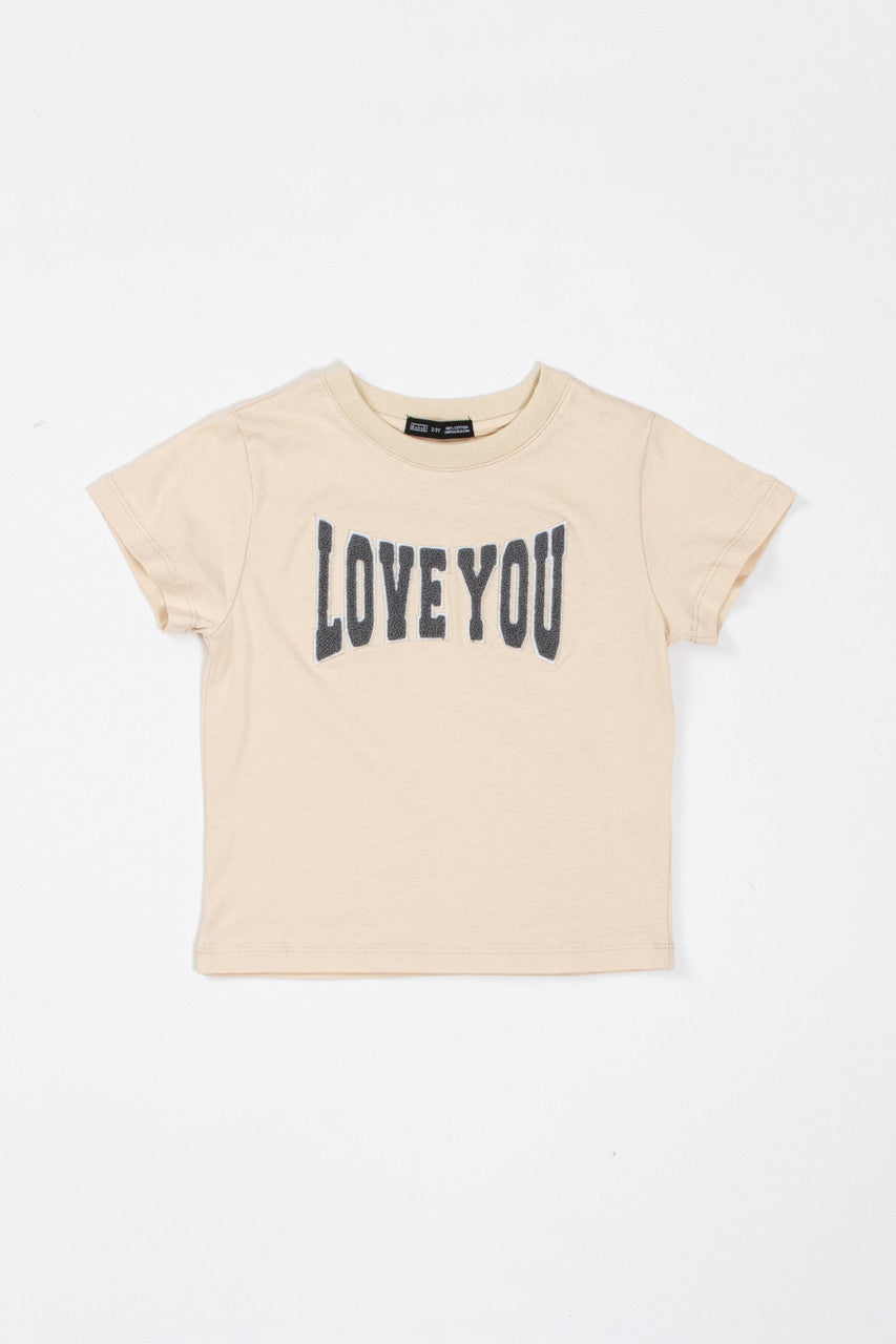 Chenille Love You Cotton Tee Kids